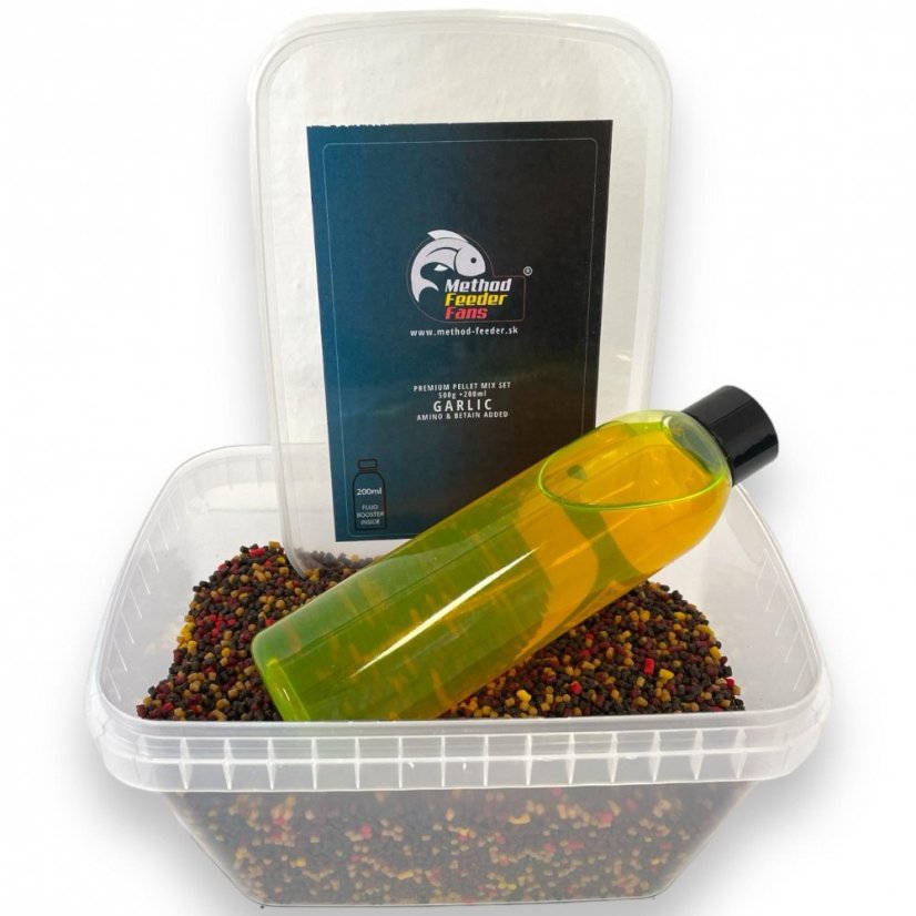 Premium Pellet Mix SET FLUO 500g + 200ml - Príchuť: PINEAPPLE