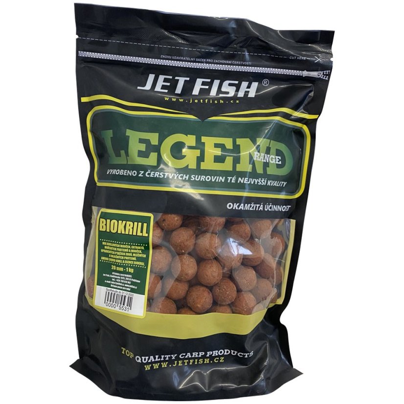 Jet Fish Boilie Legend Range Biokrill 220g 12mm