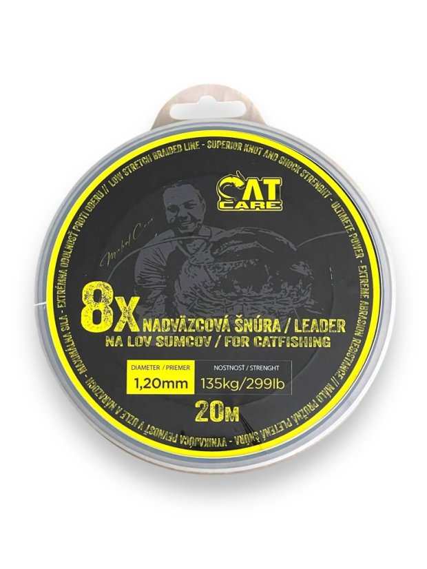 Cano CatCare Leader 8x nadväzcová šnúra 20m 0,60mm 57kg