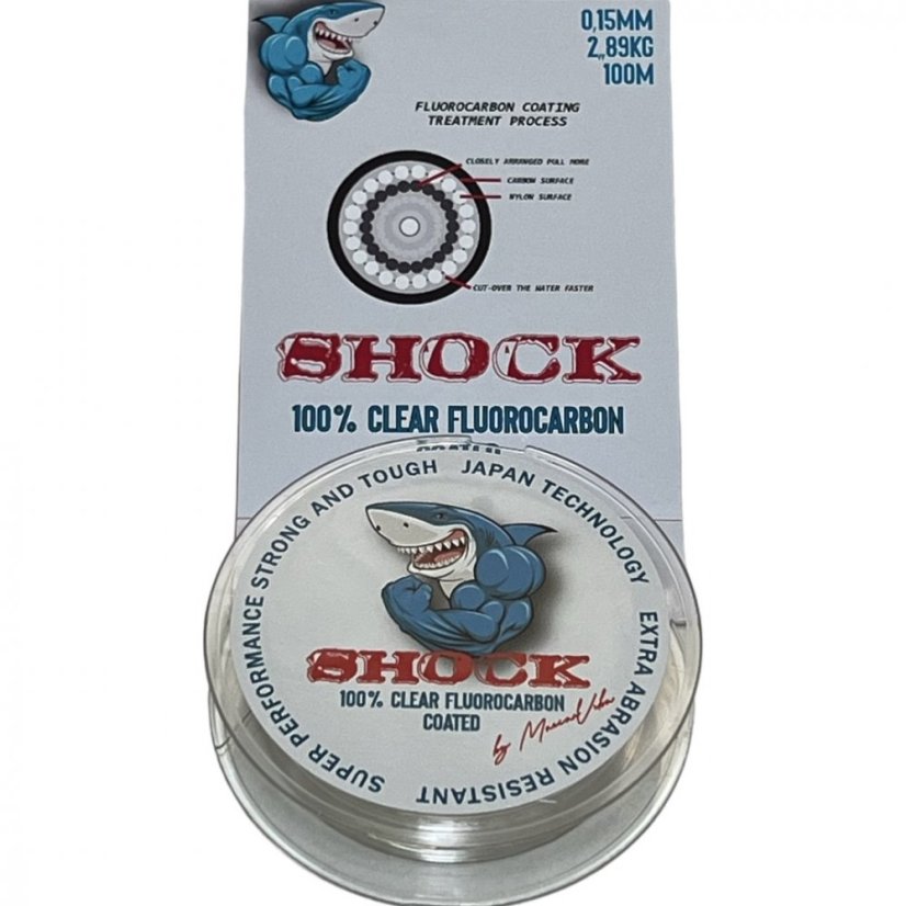 100% CLEAR FLUOROCARBON coated - priemer: 0,15mm 2,89kg 100m