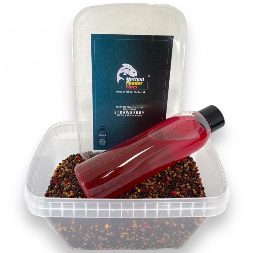 Premium Pellet Mix SET FLUO 500g + 200ml - Príchuť: PINEAPPLE